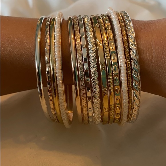 Mixed Stack Bangles - Picture 2 of 3